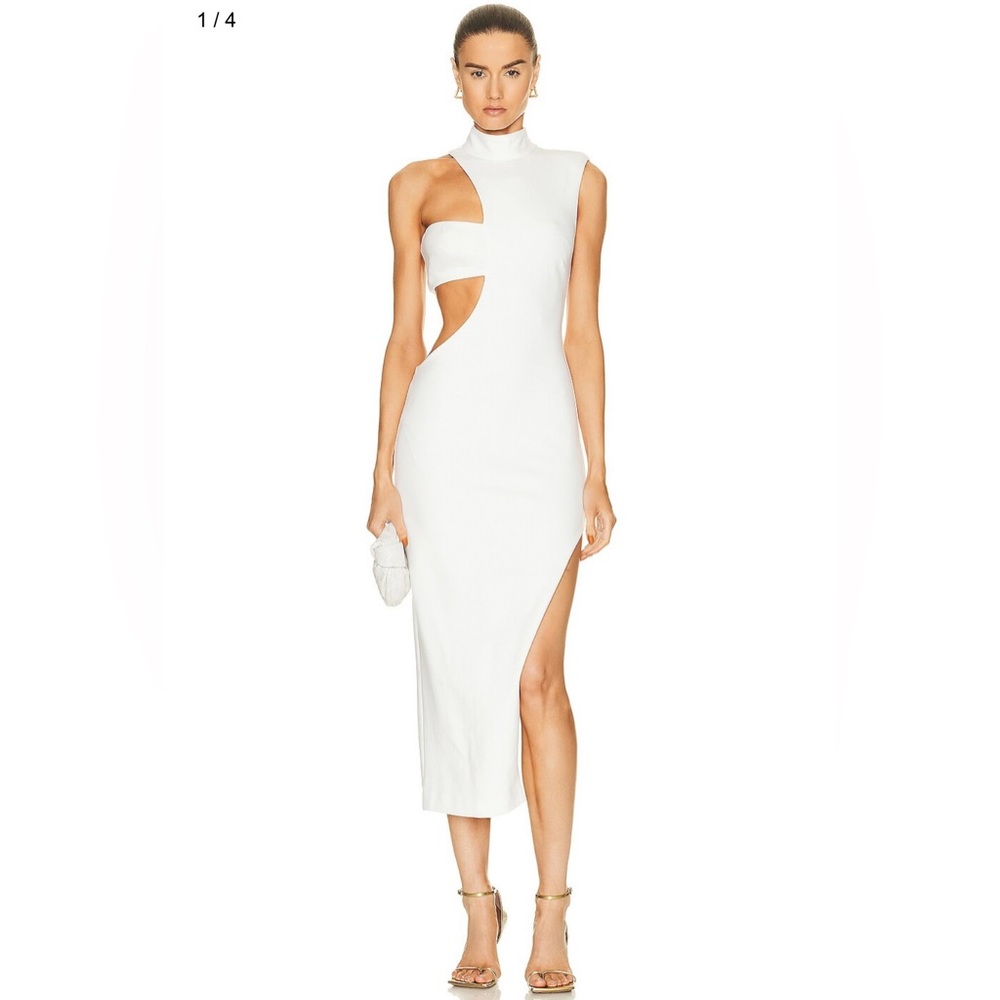 NICHOLAS
Azza Asym Exposed Bra Midi Dress